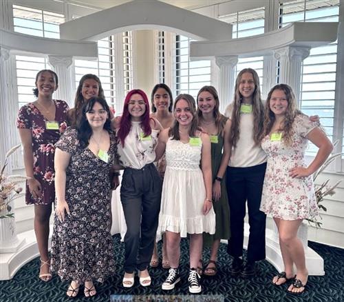 Scholarship winners at awards luncheon